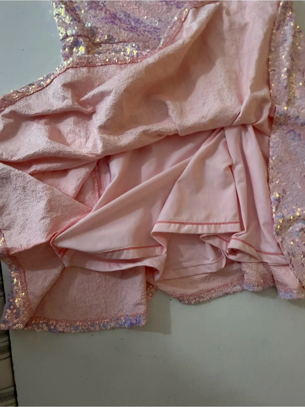 BlackMilk Sparkle Sparkle Blush Iridescent Sequin Skater Dress S *FLAWS/READ* - Picture 9 of 16
